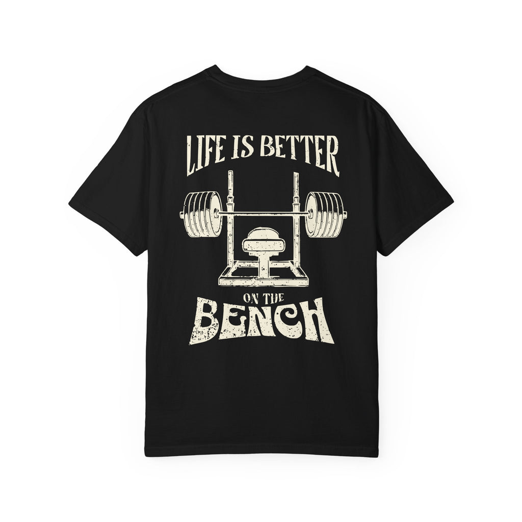 Life Is Better on the Bench - Round Neck Graphic Tee