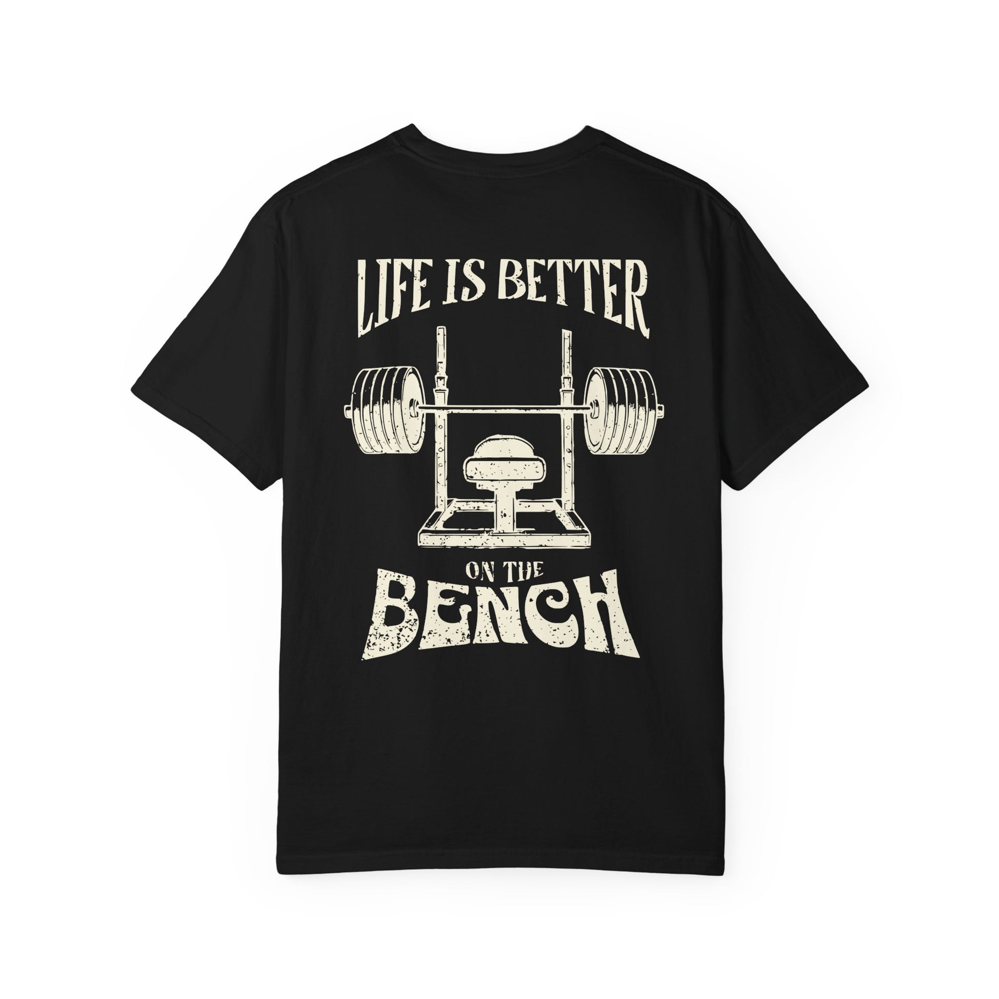 Life Is Better on the Bench - Round Neck Graphic Tee