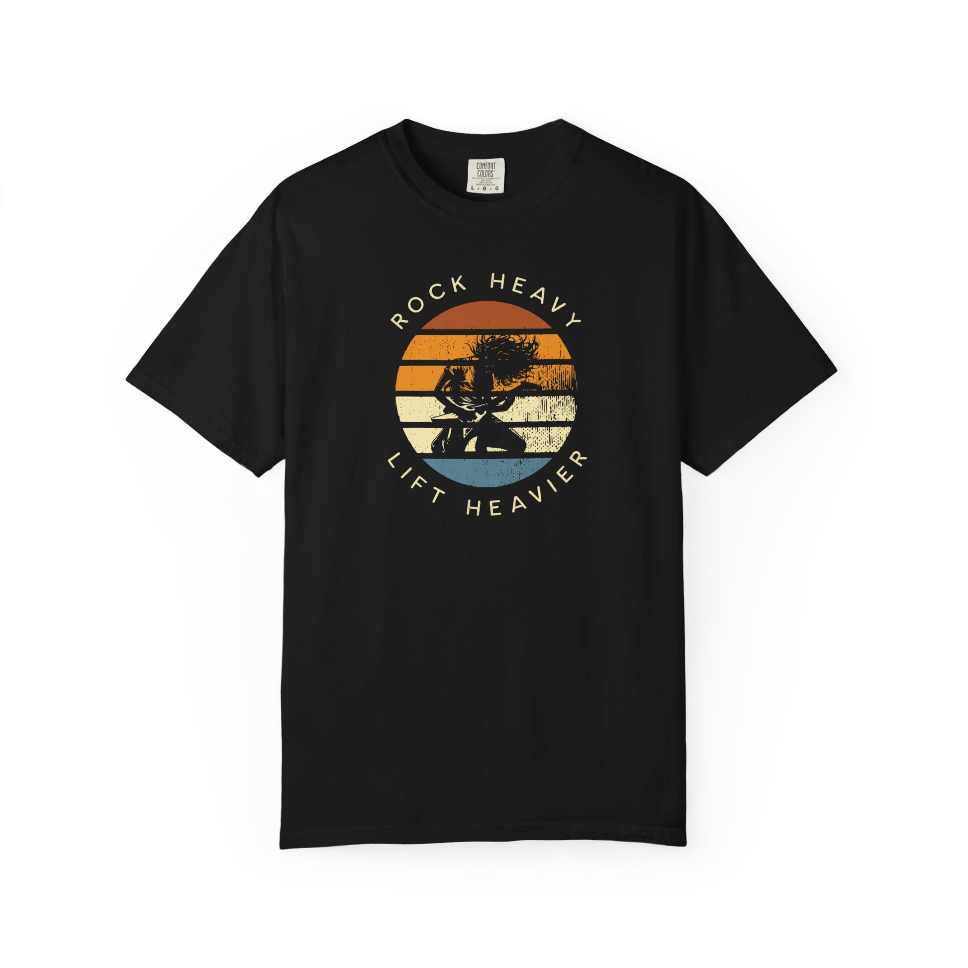 'Rock Heavy Lift Heavier' - Round Neck Graphic Tee