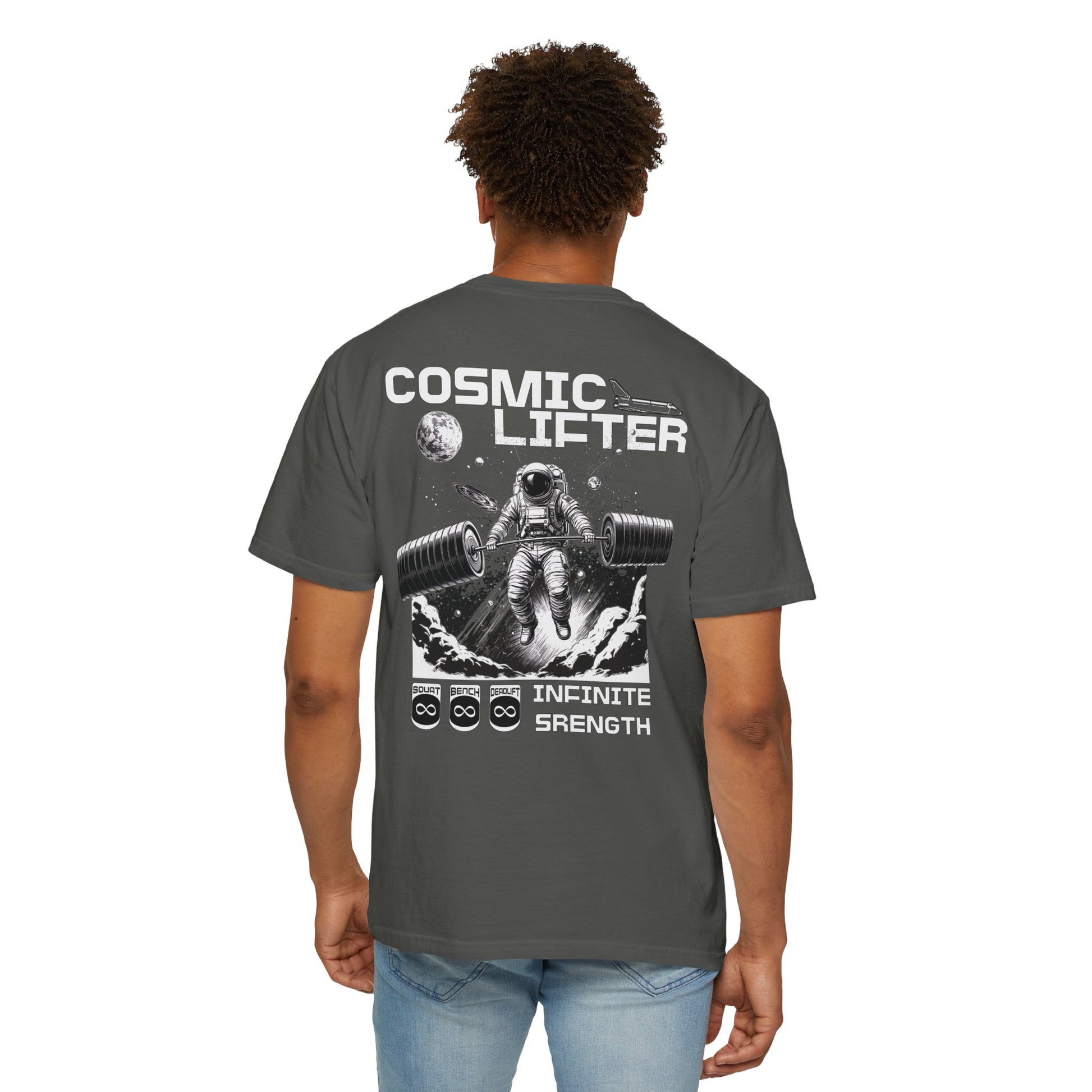 Cosmic Lifter - Round Neck Graphic Tee